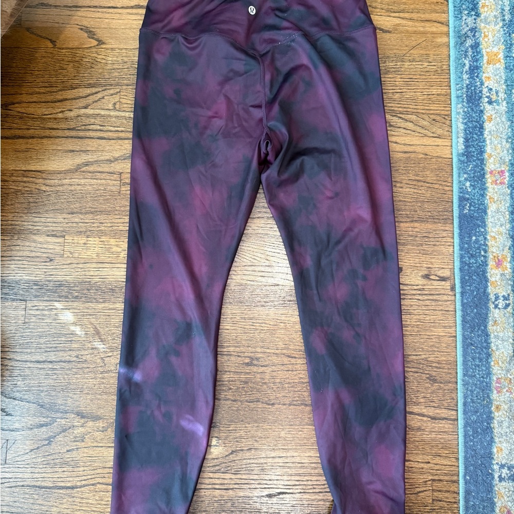 lululemon athletica Deep Burgundy & Black Tie-Dye Leggings - Picture 5 of 5